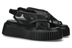 Damen AGL Sandale LEYLA CROSS NERO- schwarz | 281000161.3