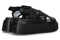 Damen AGL Sandale LEYLA CROSS NERO- schwarz | 281000161.3