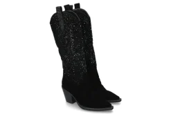Damen Alma en pena Cowboy Boots CROSTA BLACK STRASS- schwarz