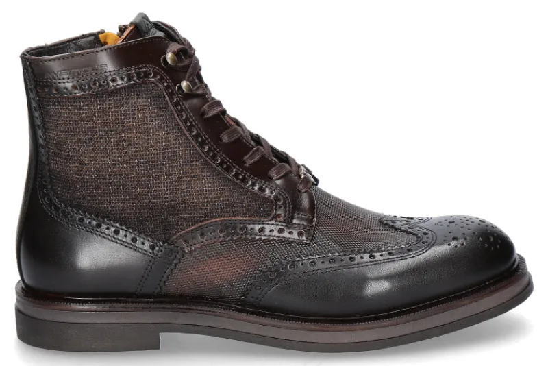 Herren Ambitious Reißverschlussstiefelette 12432 LEATHER TEXTILE- braun