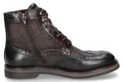 Herren Ambitious Reißverschlussstiefelette 12432 LEATHER TEXTILE- braun