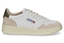 Herren Autry Herren- Sneaker MEDALIST LS77 LEATHER SUEDE- white/beige/green