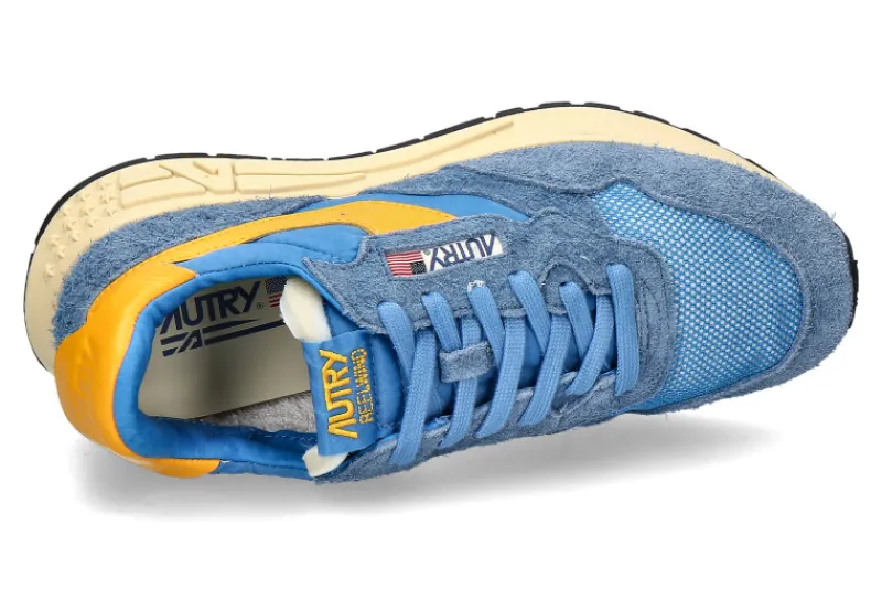 Herren Autry Herren- Sneaker REELWIND SUEDE NYLON- cenble/yellow