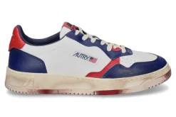 Herren Autry Herren- Sneaker SUPER VINTAGE LEATHER NF04- blau/weiss/rot