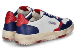 Herren Autry Herren- Sneaker SUPER VINTAGE LEATHER NF04- blau/weiss/rot
