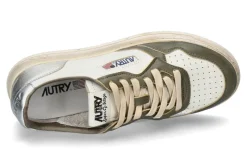 Herren Autry Herren- Sneaker SUPER VINTAGE LEATHER- weiss/grün/silber