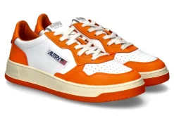 Herren Autry Herren-Sneaker MEDALIST LEATHER WB06- white/orange