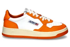 Herren Autry Herren-Sneaker MEDALIST LEATHER WB06- white/orange