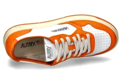 Herren Autry Herren-Sneaker MEDALIST LEATHER WB06- white/orange