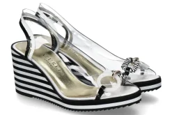 Damen Azurée Cannes Azuree Cannes Plateausandale MOLIA 8ANB COMPO- noir/blanc