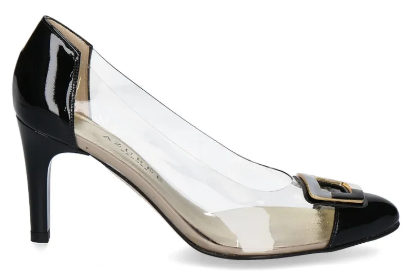 Damen Azurée Cannes Azuree Cannes Pumps LAVANE VERNIS NOIR MOTIF TAUPE (39½)