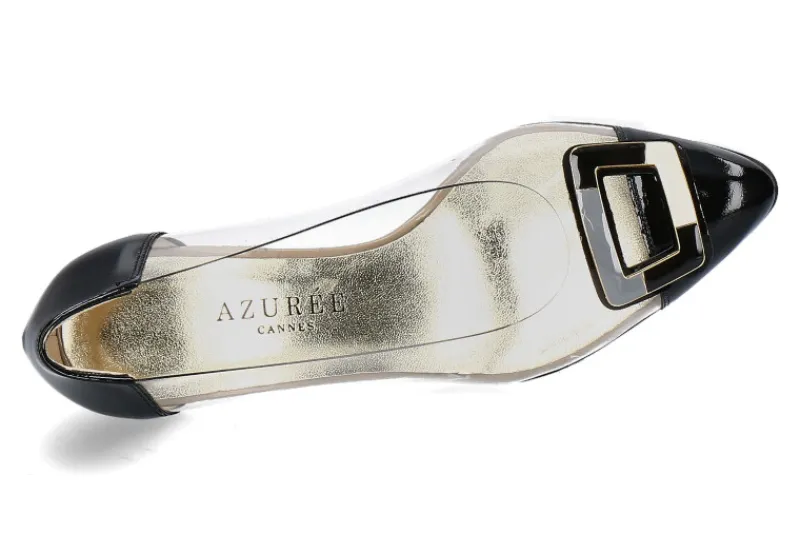 Damen Azurée Cannes Azuree Cannes Pumps LAVANE VERNIS NOIR MOTIF TAUPE (39½)