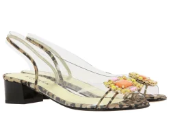 Damen Azurée Cannes Azuree Cannes Sandale MARANI LEOPOL MOTIF ORANGE