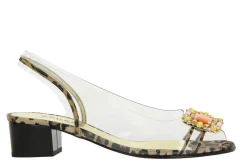 Damen Azurée Cannes Azuree Cannes Sandale MARANI LEOPOL MOTIF ORANGE