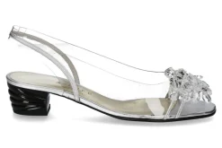 Damen Azurée Cannes Azuree Cannes Sandalette NUAGO METAL ARGENT MOTF GOUTTES TRANSPARENTES