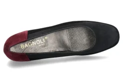 Damen Bagnoli Slipper CAMOSCIO NERO ANTHRAZIT BORDO