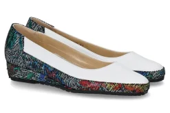 Damen Bagnoli Slipper NAPPA VELOURS- weiss/ blau/ multicolor