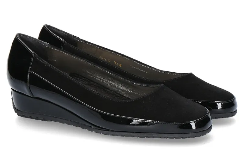 Damen Bagnoli Slipper VERNICE NERO CAMOSCIO NERO (35)