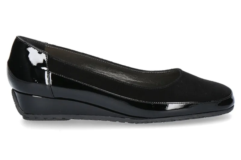 Damen Bagnoli Slipper VERNICE NERO CAMOSCIO NERO (35)