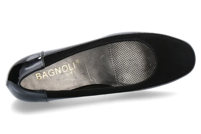 Damen Bagnoli Slipper VERNICE NERO CAMOSCIO NERO (35)