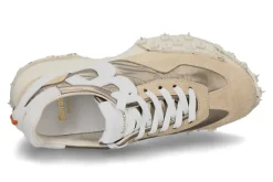 Damen Barracuda Damen- Sneaker VELOURSLEDER NYLON- cappucino/champagner/weiss