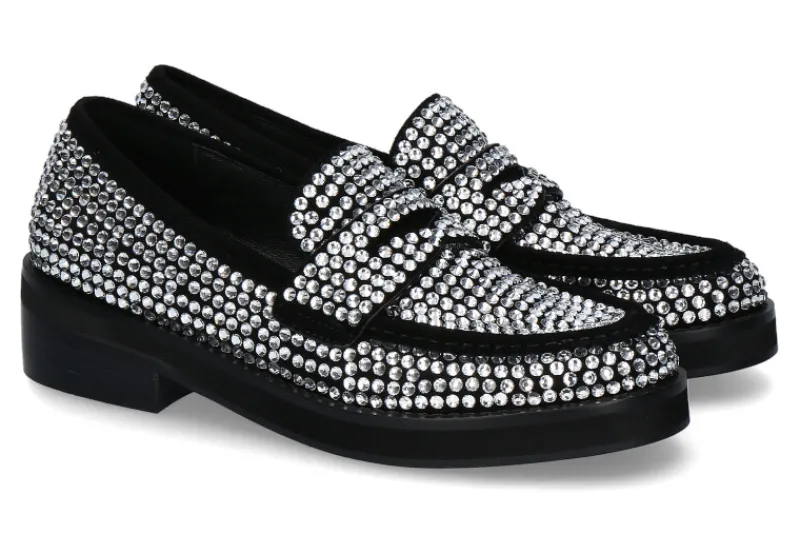 Damen Bibi Lou Loafer JAYA STRASS- schwarz