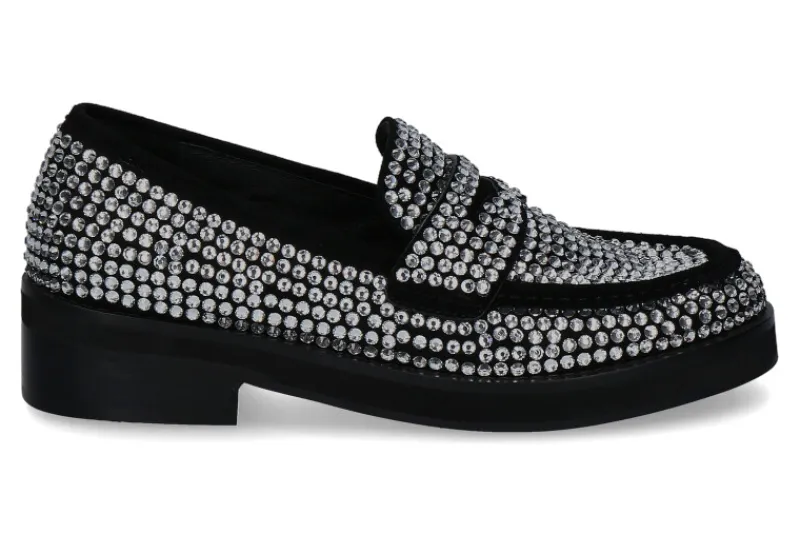 Damen Bibi Lou Loafer JAYA STRASS- schwarz