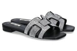 Damen Bibi Lou Pantolette HOLLY strass- silber