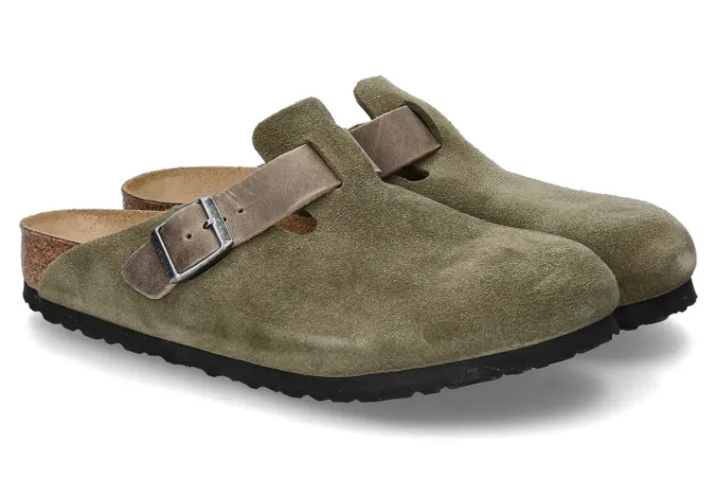 Herren Birkenstock Clogs BOSTON BS MISCHLEDER NORMALE WEITE- thyme/grün