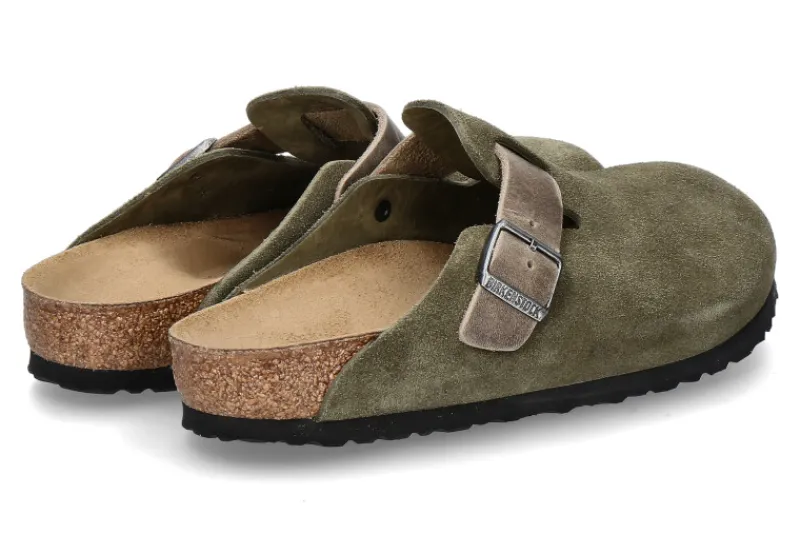 Herren Birkenstock Clogs BOSTON BS MISCHLEDER NORMALE WEITE- thyme/grün