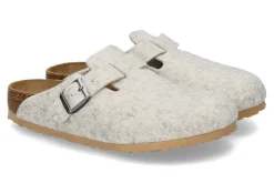 Damen Birkenstock Clogs BOSTON BS WOLLE NORMALE WEITE- eggshell