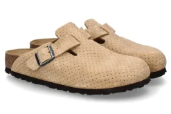 Damen Birkenstock Clogs BOSTON SCHMAL EMBOSS DOTS- new beige