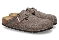 Damen Birkenstock Clogs BOSTON BS WOLLE SCHMALE WEITE- cocoa/braun