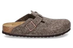 Damen Birkenstock Clogs BOSTON BS WOLLE SCHMALE WEITE- cocoa/braun