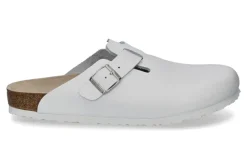 Damen Birkenstock Clogs BOSTON SCHMAL NATURLEDER WEIß (38)