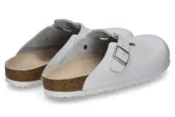 Damen Birkenstock Clogs BOSTON SCHMAL NATURLEDER WEIß (38)