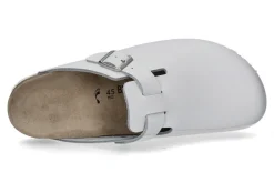 Damen Birkenstock Clogs BOSTON SCHMAL NATURLEDER WEIß (38)