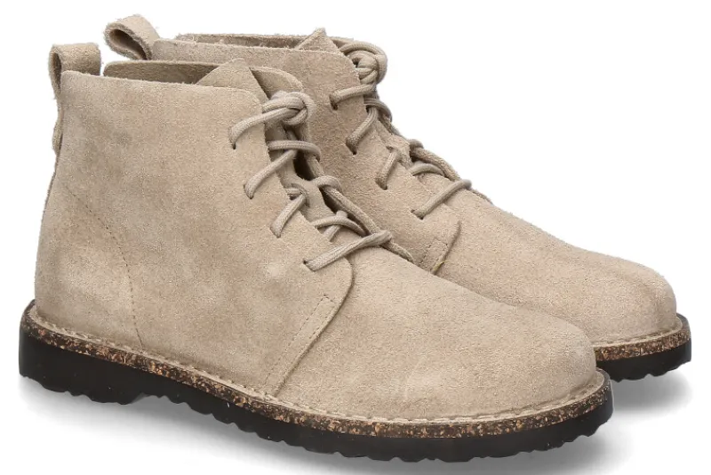 Damen Birkenstock Damen- Stiefelette UPPSALA MID VELOURSLEDER- taupe