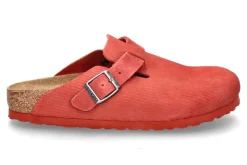 Damen Birkenstock Damen-Clogs BOSTON SCHMAL CORDUROY- sienna red