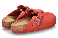 Damen Birkenstock Damen-Clogs BOSTON SCHMAL CORDUROY- sienna red