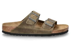 Herren Birkenstock Herren- Pantolette ARIZONA SCHMAL NATURLEDER GEÖLT- faded khaki