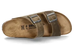 Herren Birkenstock Herren- Pantolette ARIZONA SCHMAL NATURLEDER GEÖLT- faded khaki