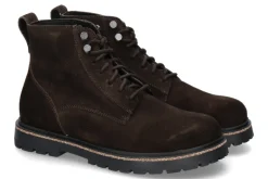 Herren Birkenstock Herren- Stiefelette HIGHWOD LACE MID VELOURSLEDER- mocca/braun