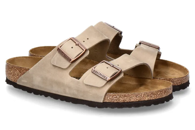 Herren Birkenstock Herren-Pantolette ARIZONA NORMAL NATURLEDER- tabacco brown