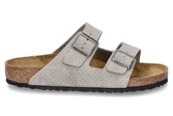 Damen Birkenstock Pantolette ARIZONA NORMAL EMBOSS DOTS- stone coin | 174200001.5