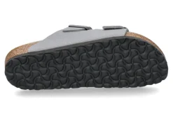 Damen Birkenstock Pantolette ARIZONA SCHMAL SUEDE- stone/ grau