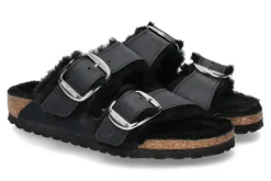 Damen Birkenstock Pantolette ARIZONA BIG BUCKLE SHEARLING- black/schwarz
