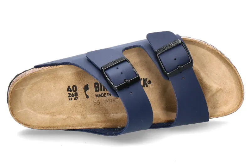 Damen Birkenstock Pantolette ARIZONA SCHMAL BIRKO-FLOR-blau