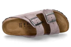 Damen Birkenstock Pantolette ARIZONA SCHMAL VELOURS- faded purple/ lila