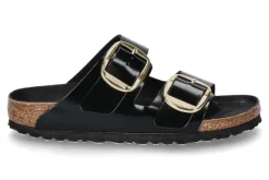 Damen Birkenstock Pantolette ARIZONA SCHMAL BIG BUCKLE- high-shine black